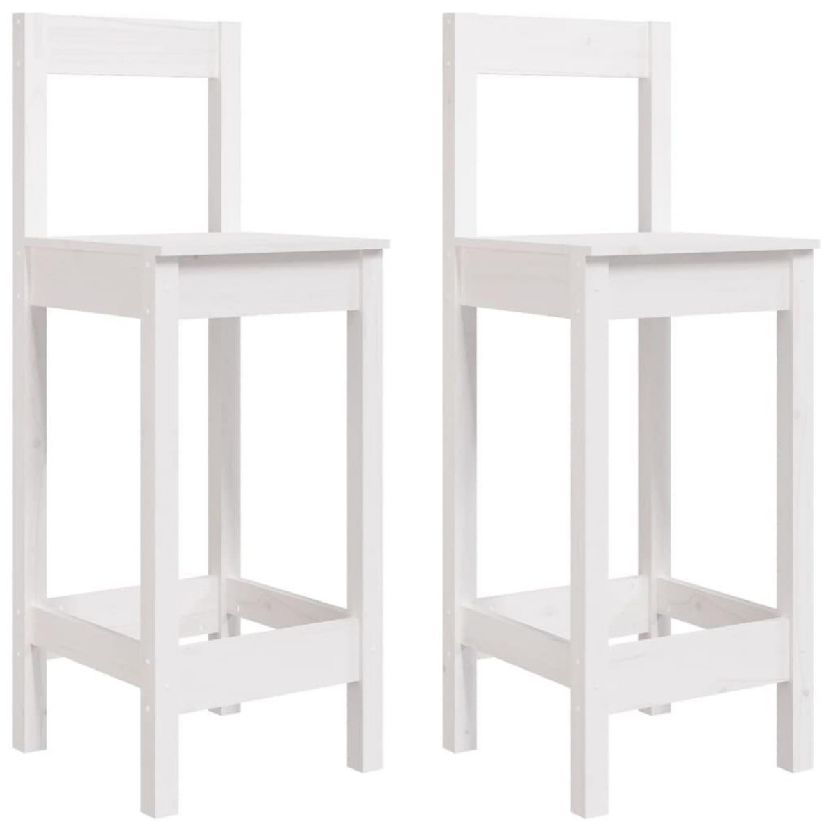 VIDAXL Chaises de bar lot de 2 blanc 40x41,5x112 cm bois de pin solide