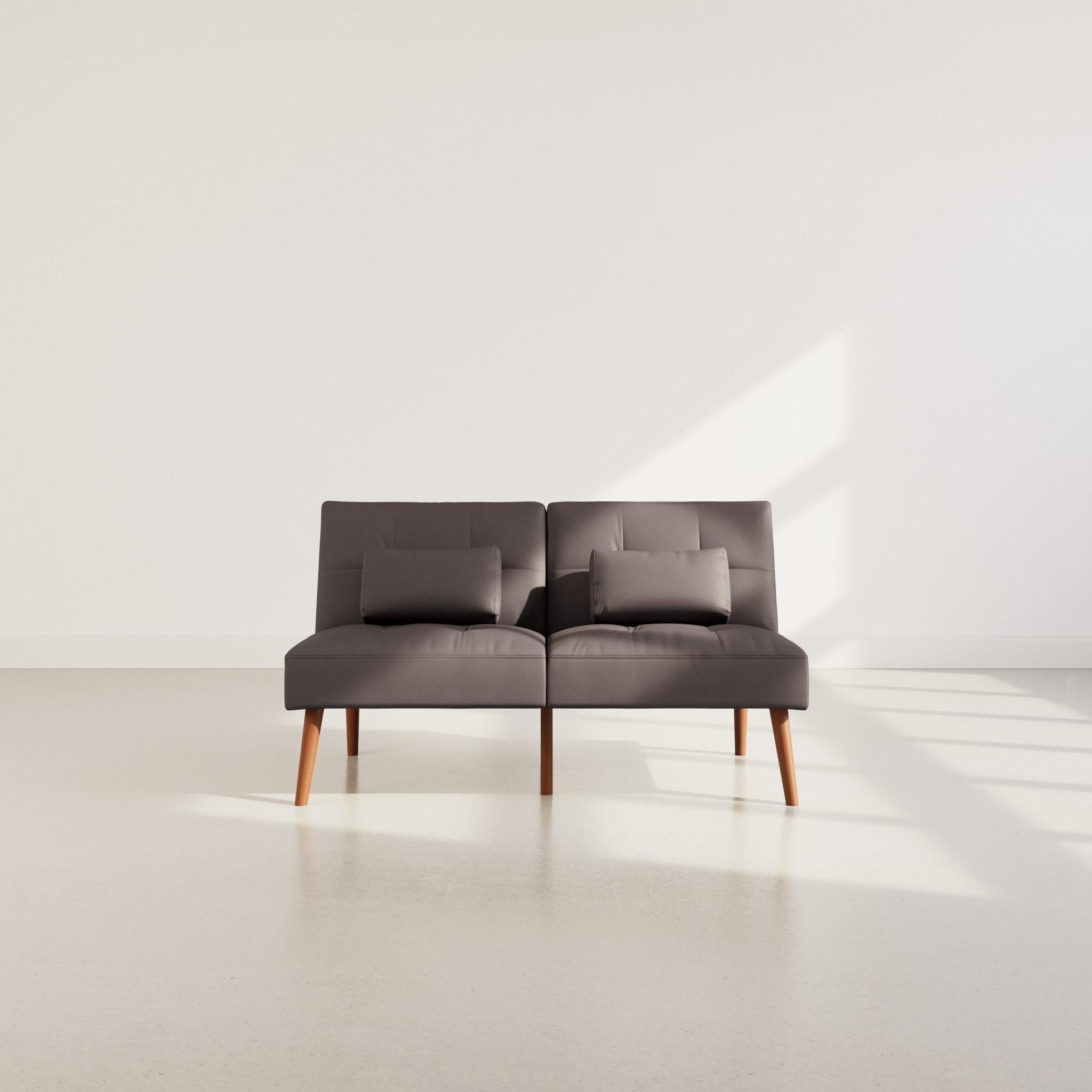 Voir la diapositive 6 : BEST MOBILIER Philae - canapé convertible clic-clac 2 places - en simili