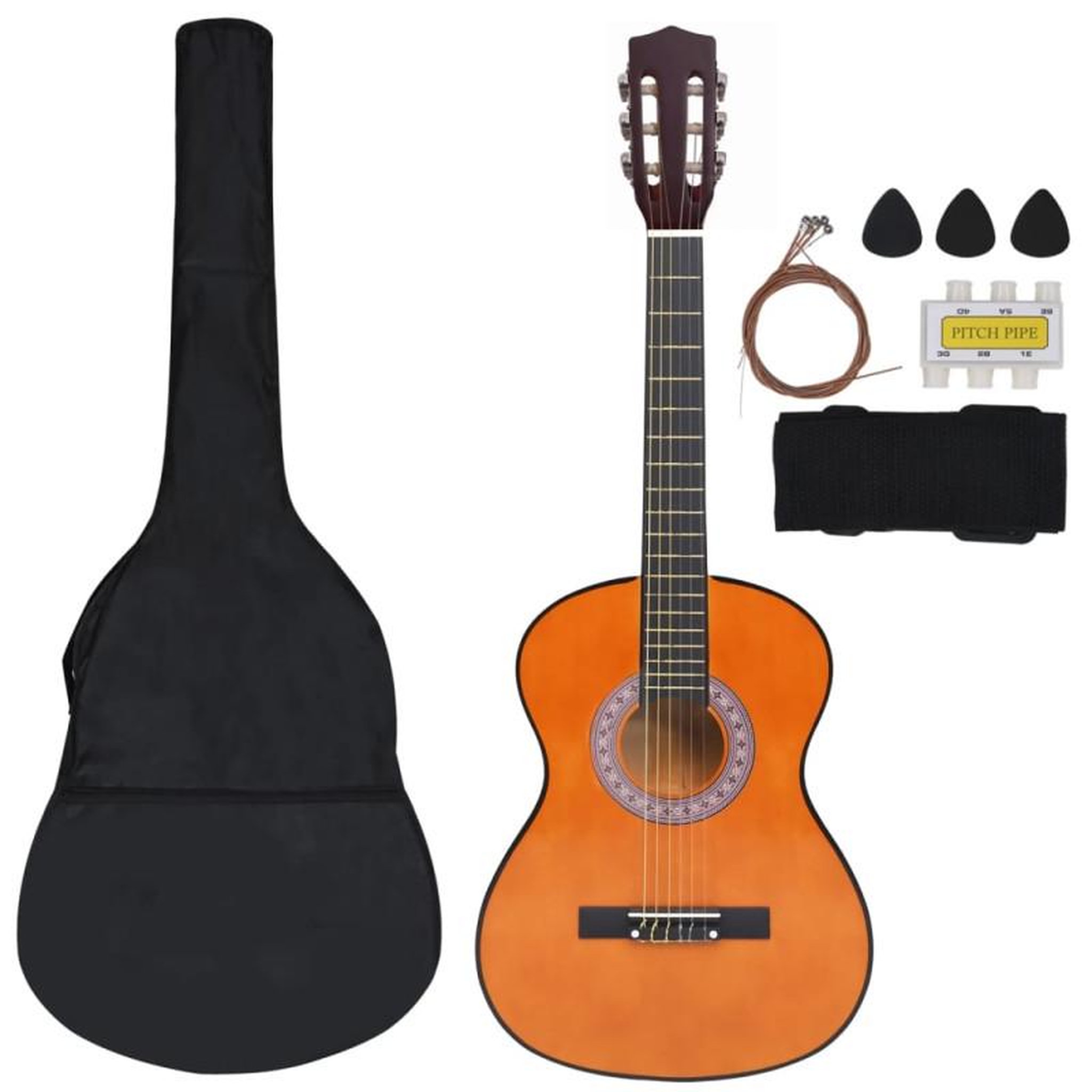 Voir la diapositive 2 : VIDAXL Ensemble de guitare classique pour débutants 8 pcs 3 4 36