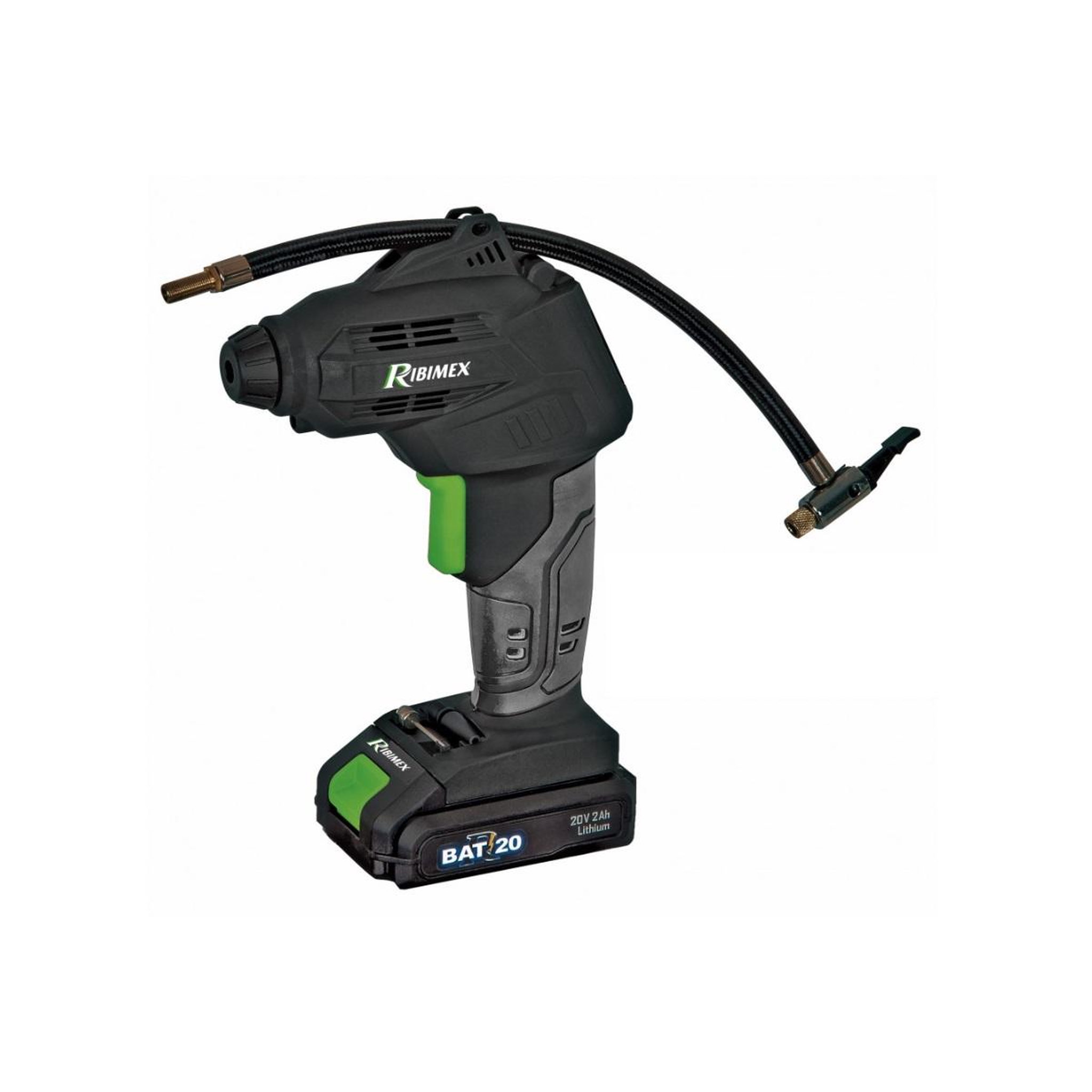 Voir la diapositive 2 : Ribimex Compresseur à batterie r-bat20 20v - PRBAT20/COMP