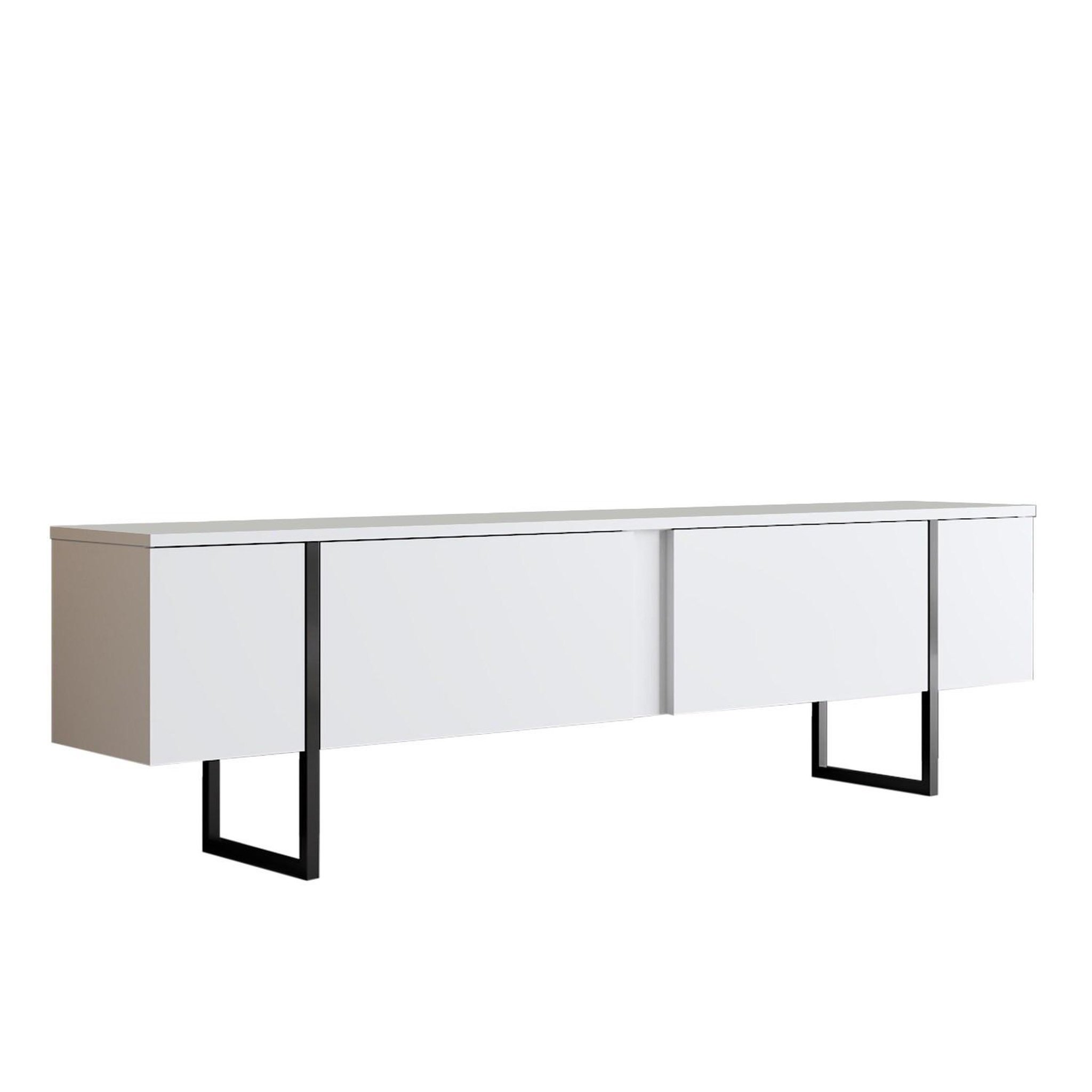 Habitat et Jardin Meuble tv en bois  luxe  - 180 x 30 x 50 cm - blanc
