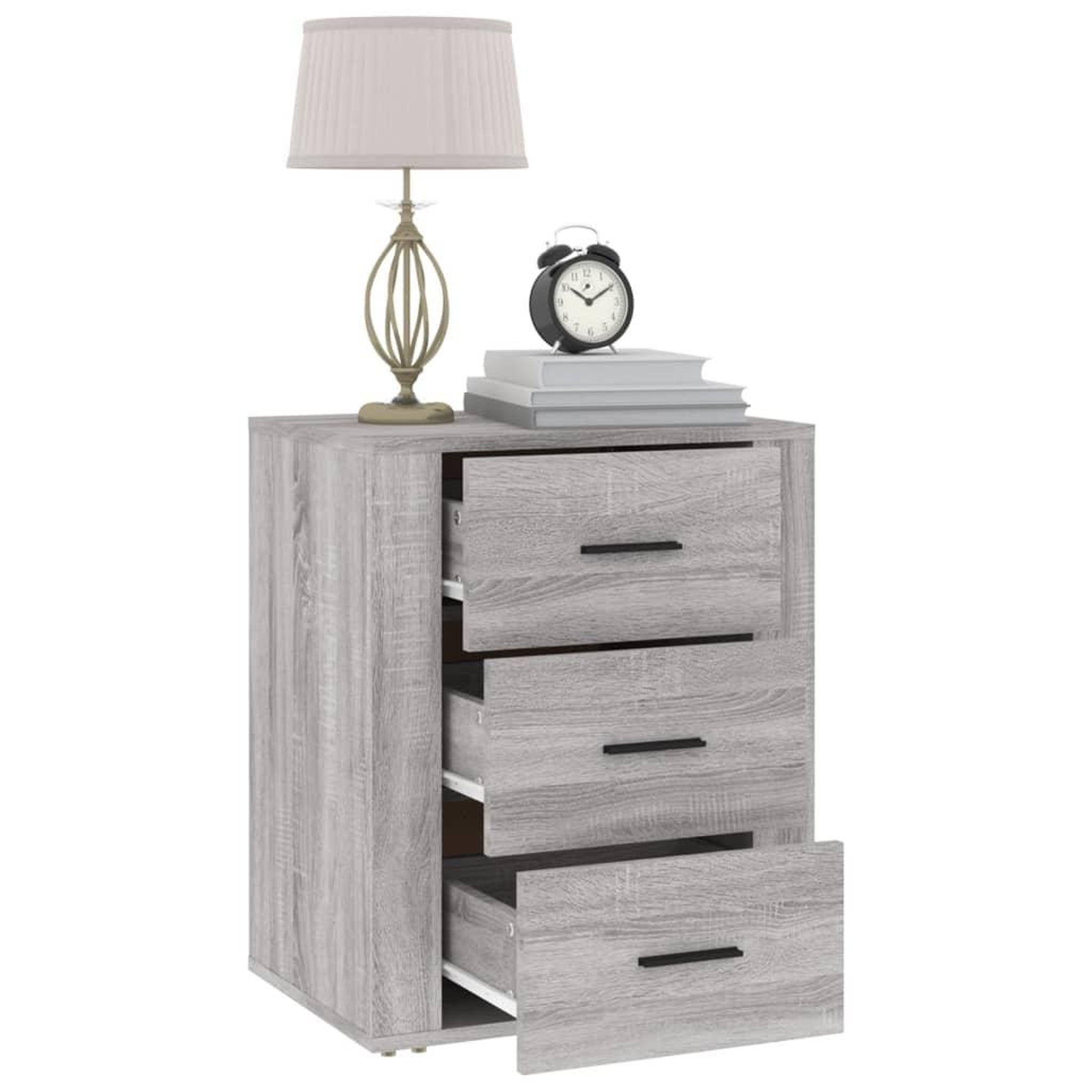 Voir la diapositive 5 : VIDAXL Table de chevet Sonoma gris 50x36x60 cm Bois d'ingenierie