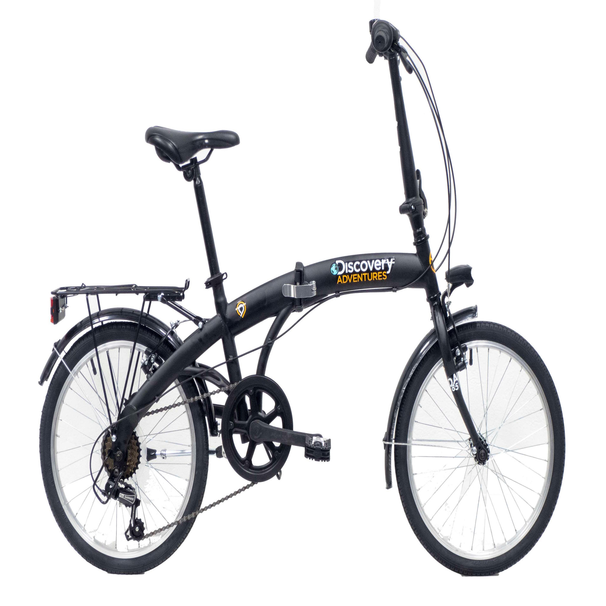 Voir la diapositive 1 : Vélo 20'' Rigide Mixte Acier Pliant  Discovery Adventures  - Fourche rigide - 6 vitesses - Dérailleur Shimano - Freins V-Brake - Porte Bagages