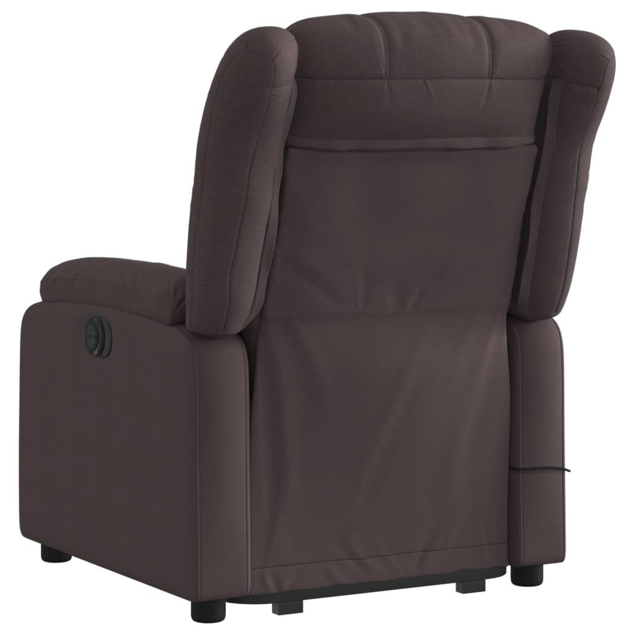 Voir la diapositive 5 : VIDAXL Fauteuil inclinable de massage electrique Marron fonce Tissu