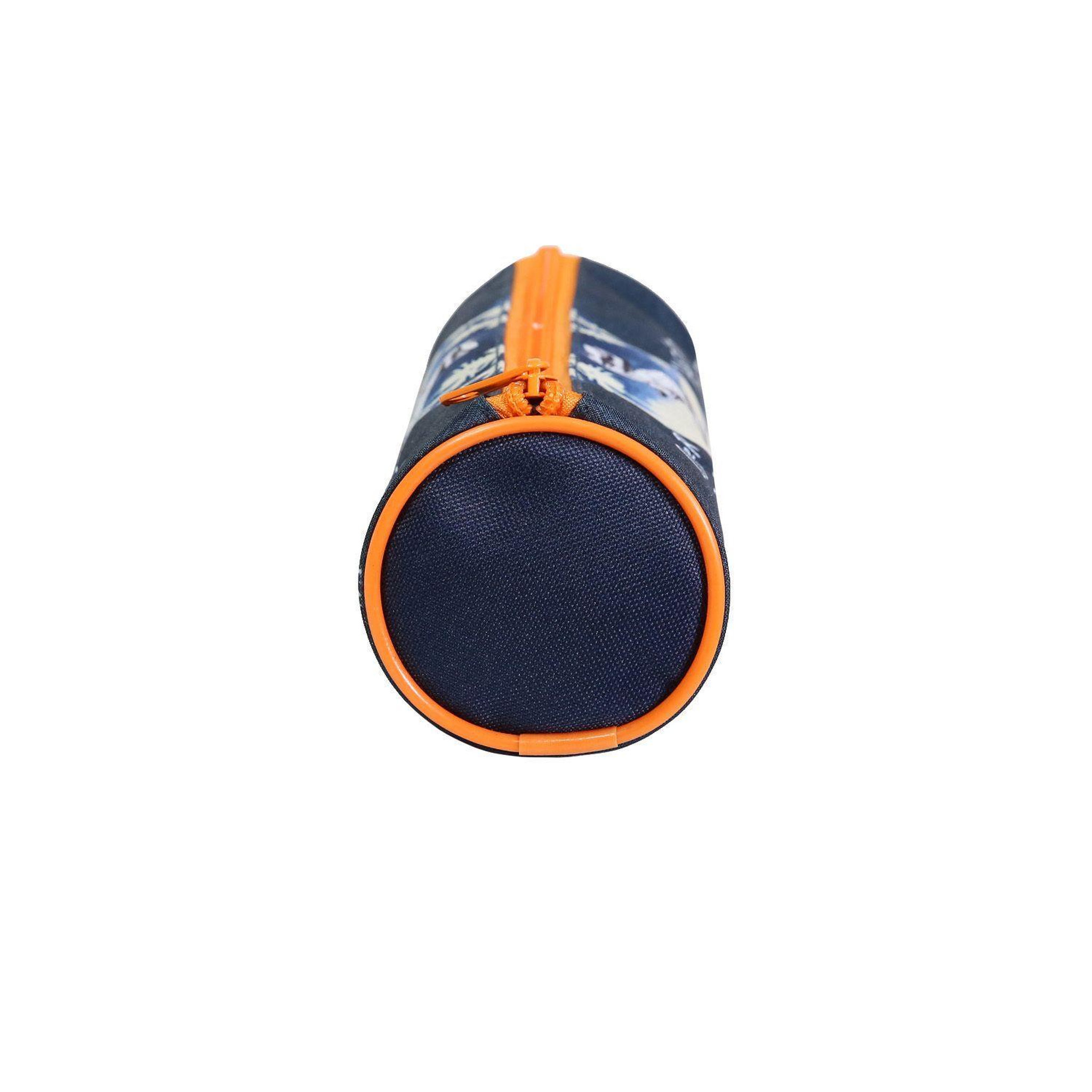 Voir la diapositive 3 : Bagtrotter BAGTROTTER Trousse scolaire ronde Vorax Bleue Dinosaure Surf