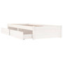 Voir la diapositive 3 : VIDAXL Cadre de lit sans matelas avec tiroirs blanc 90x200 cm