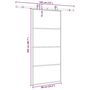 Voir la diapositive 6 : VIDAXL Porte coulissante kit de quincaillerie noir 90x205 cm verre ESG