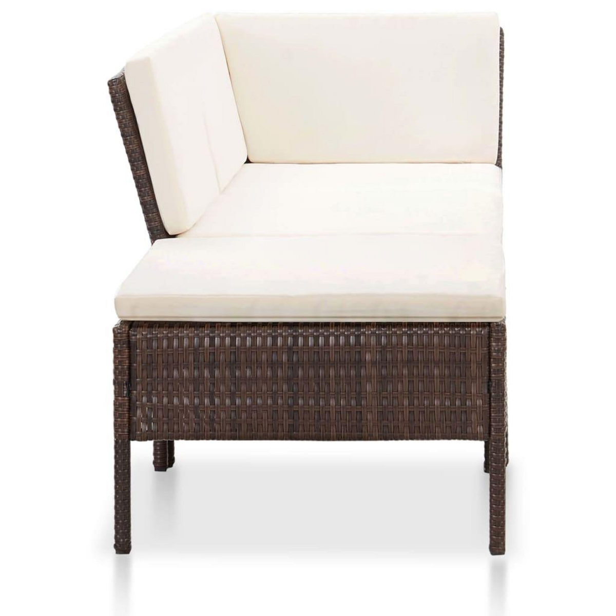 VIDAXL Salon de jardin 8 pcs avec coussins resine tressee marron