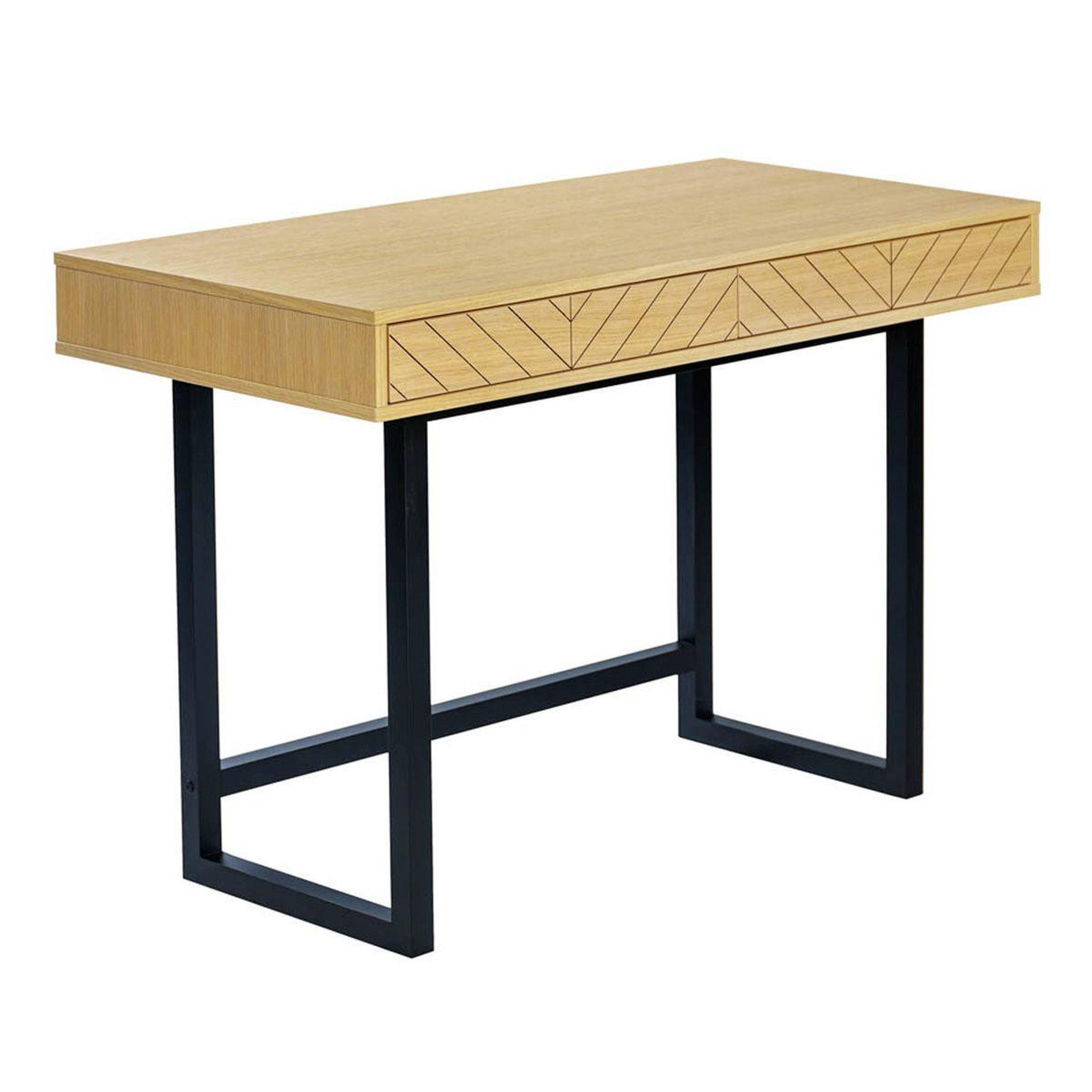 Paris Prix Bureau en bois 2 tiroirs  camden  110cm naturel
