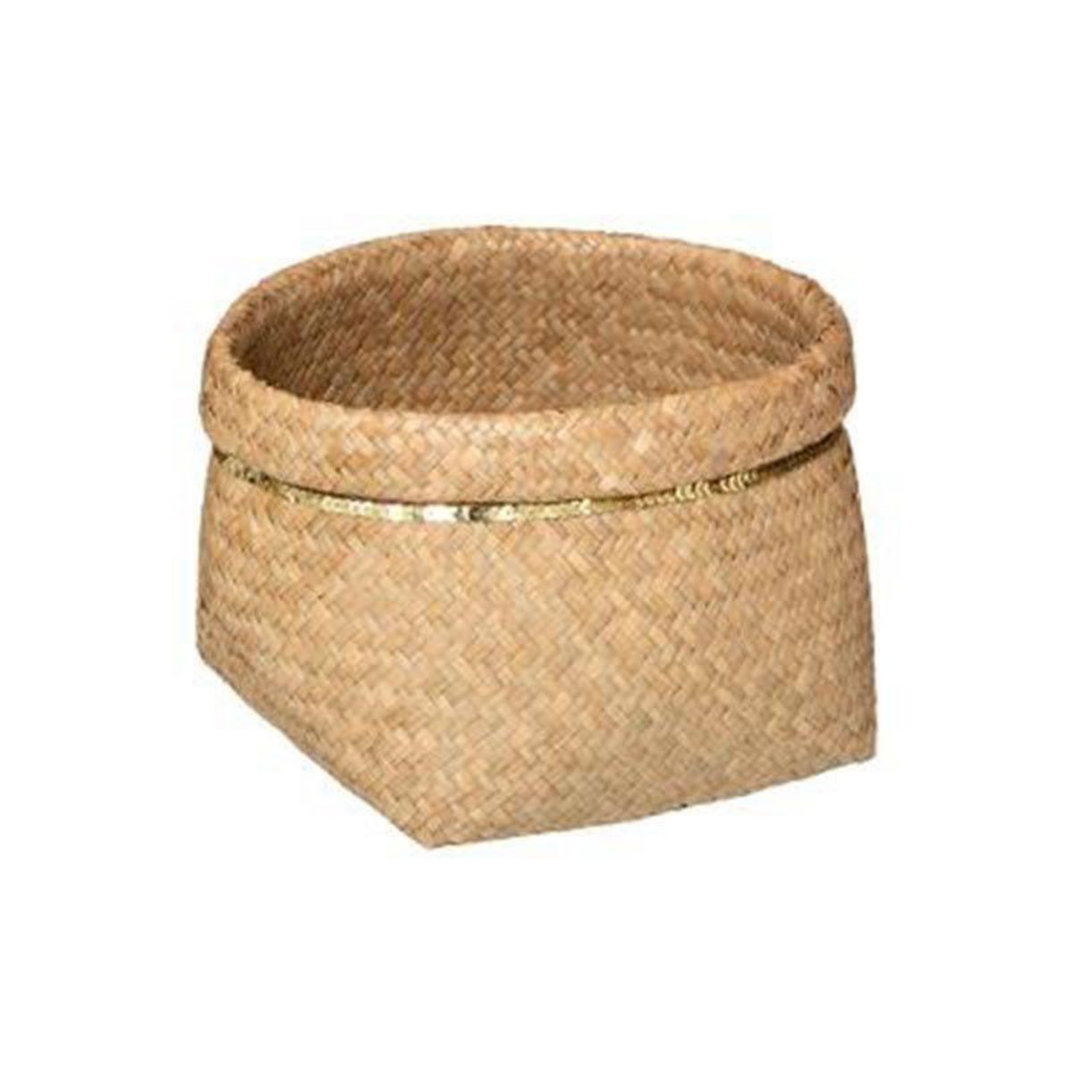  Lot de 5 Paniers de Rangement  Sequins  39cm Naturel