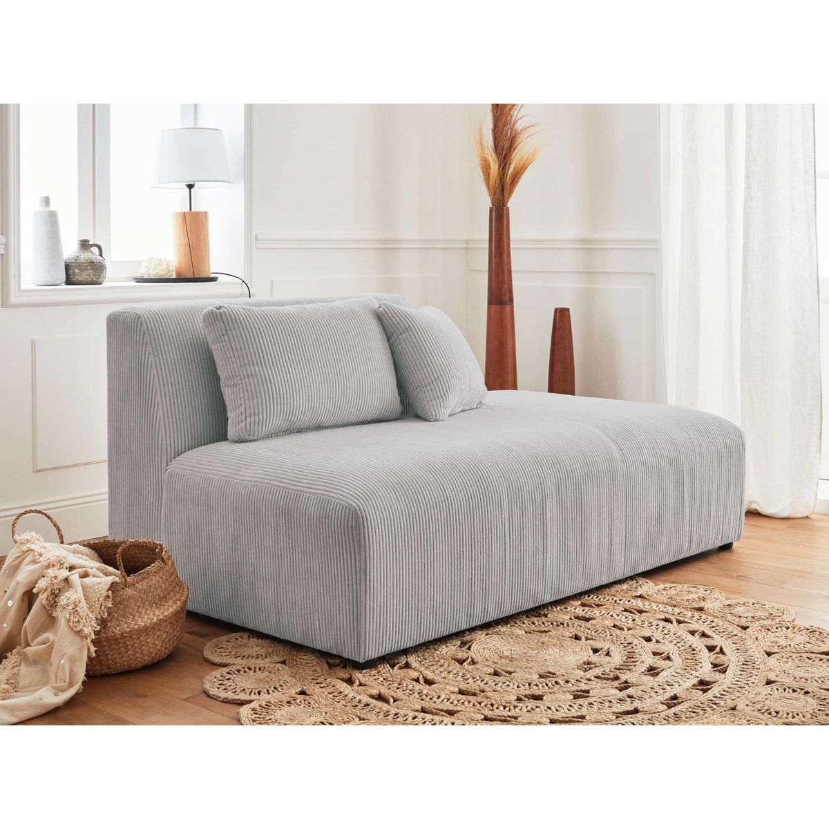 LISA DESIGN Victoire - canapé modulable d'angle gauche - 4 places - en velours côtelé