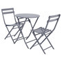 Voir la diapositive 3 : HESPERIDE Table de jardin pliante ronde Greensboro - 2 Places