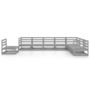 Voir la diapositive 3 : VIDAXL Salon de jardin 8 pcs gris bois de pin massif