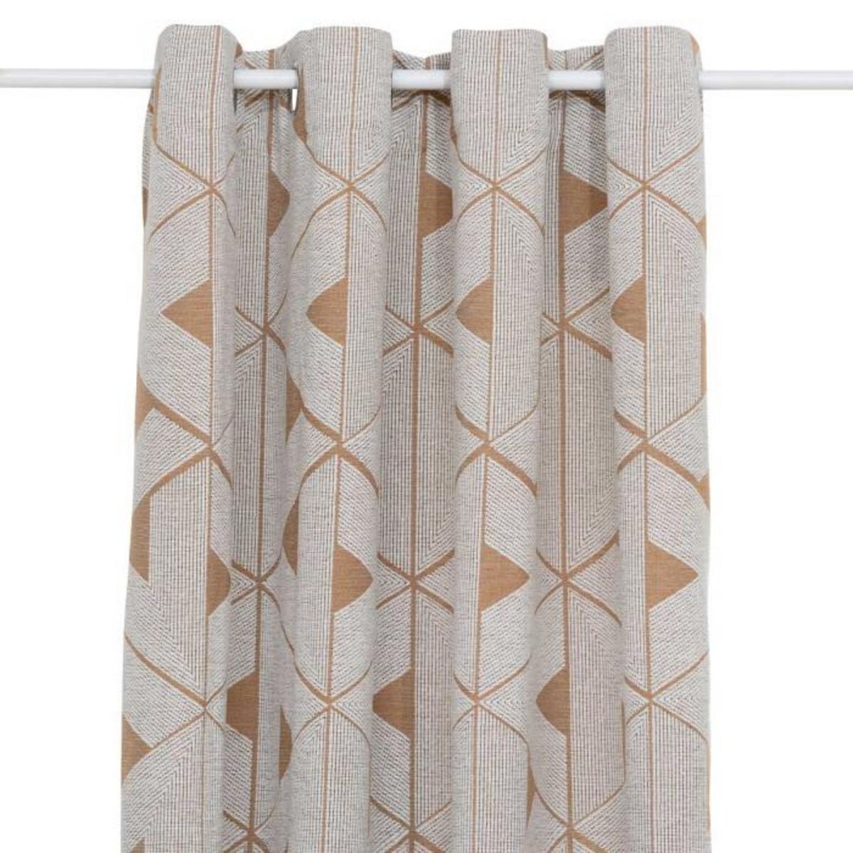 ATMOSPHERA Rideau Jacquard à Œillets  Maloe  140x260cm Cannelle