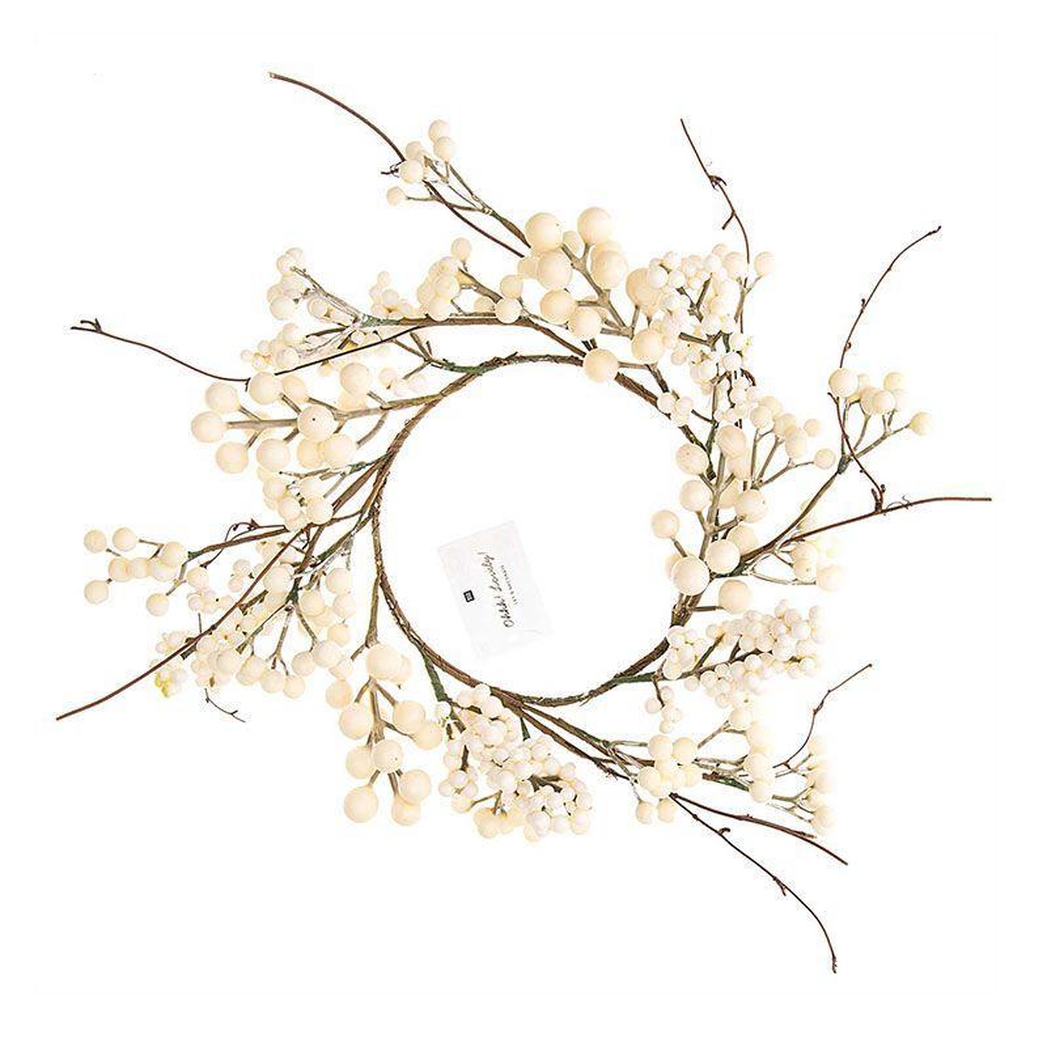RICO DESIGN Couronne de baies blanches Ø 17,5 cm