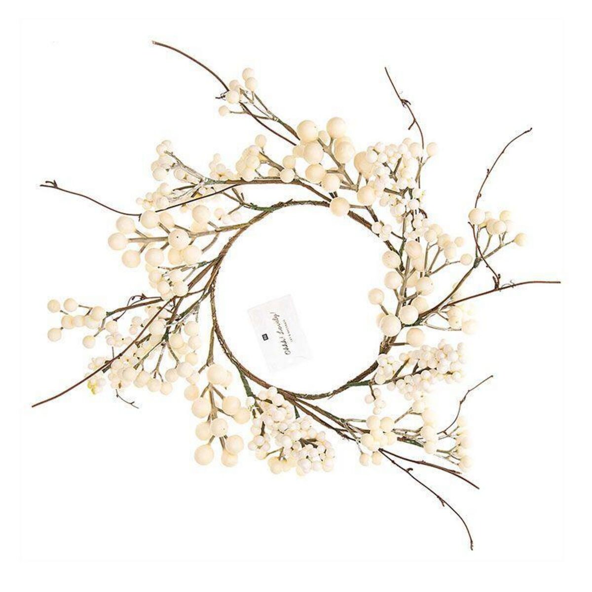 RICO DESIGN Couronne de baies blanches Ø 17,5 cm