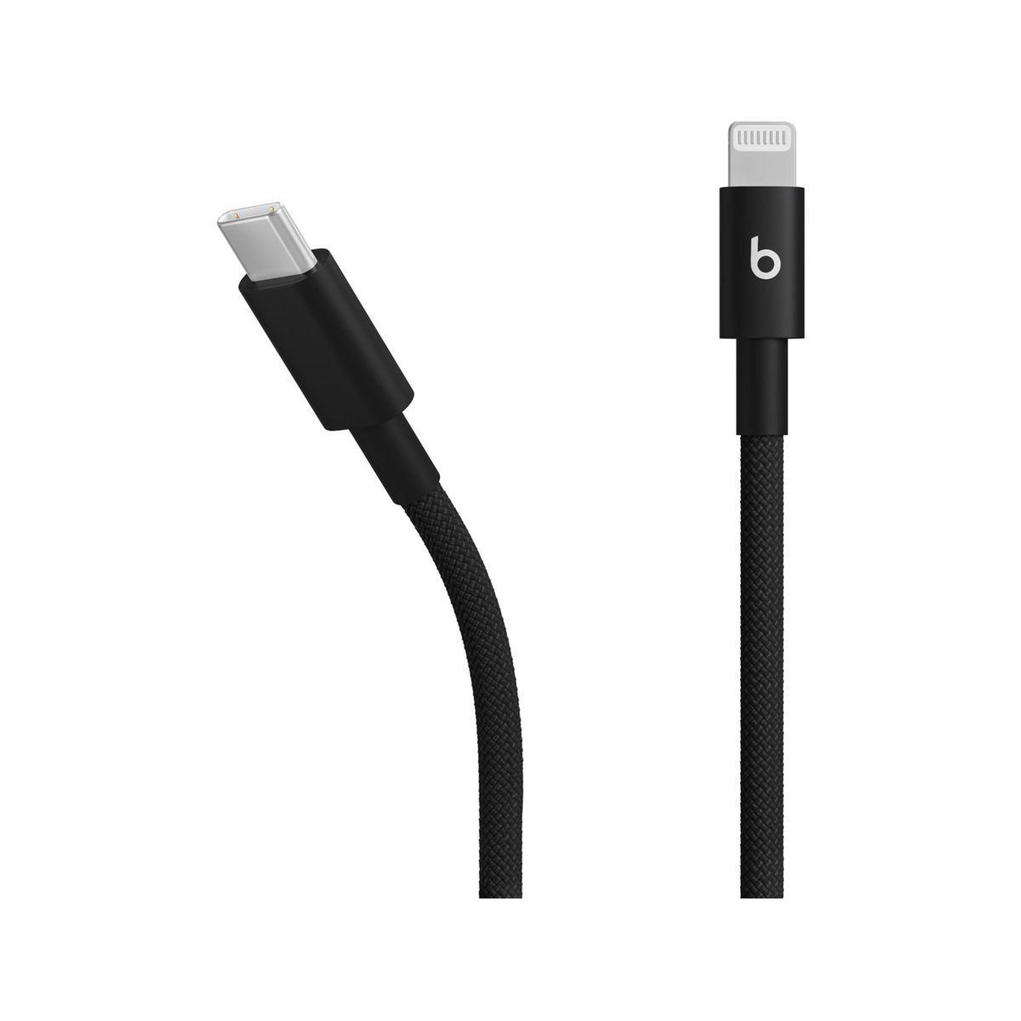 Voir la diapositive 2 : BEATS Câble de charge tissé USB-C vers Lightning 1M50 Noir int