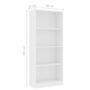 Voir la diapositive 6 : VIDAXL Bibliotheque a 4 niveaux Blanc 60x24x142 cm Bois d'ingenierie