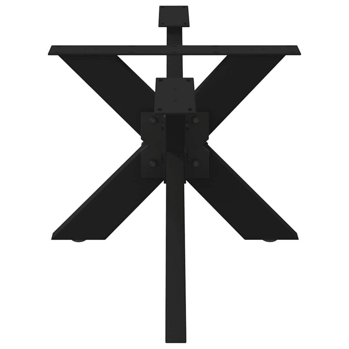 VIDAXL Pied de table basse forme d'araignee noir 98x58x(42-43) cm