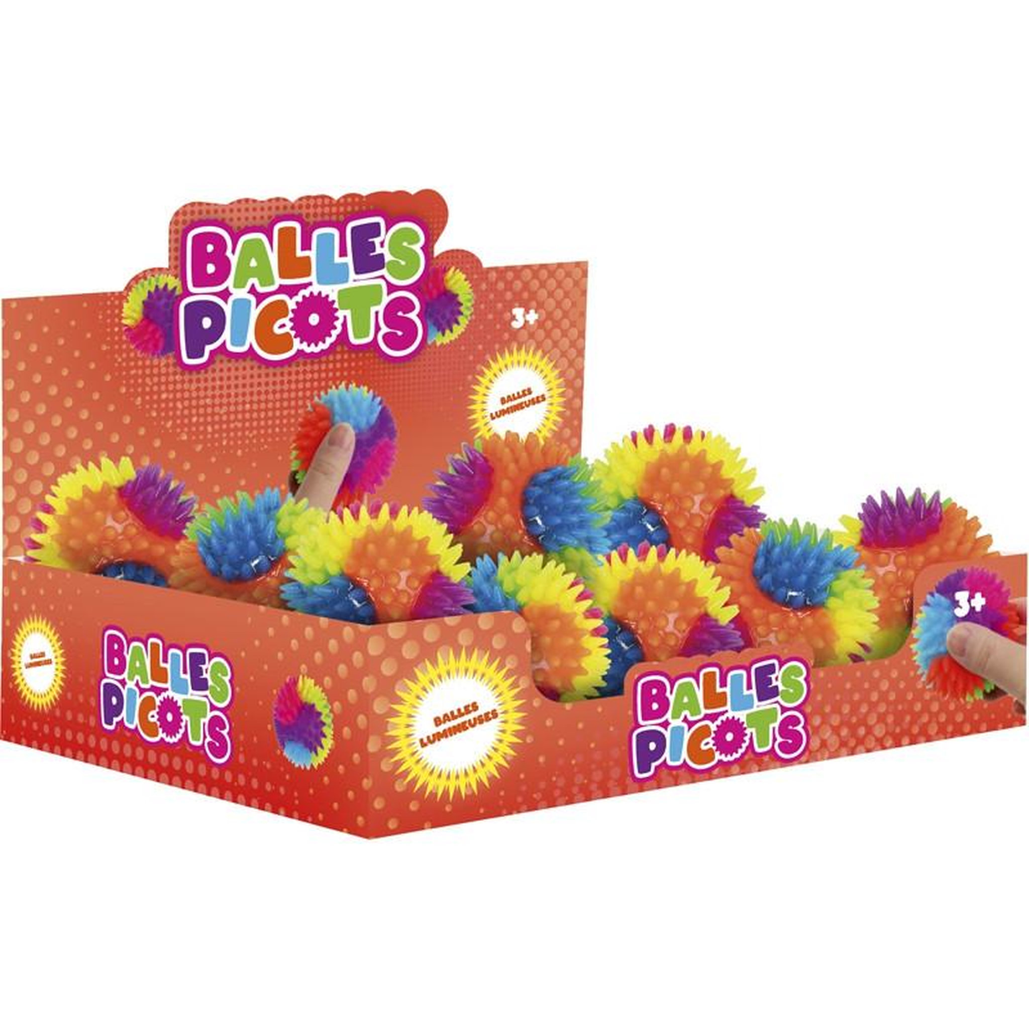 BALLE PICOT 7CM LUM FLUO A65 2214