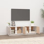 Voir la diapositive 3 : VIDAXL Meuble TV Blanc 140x40x40 cm Bois de pin massif