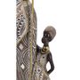 Voir la diapositive 3 : Paris Prix Statuette Déco Femme & Enfant  Tribal Masai  46cm Multicolore