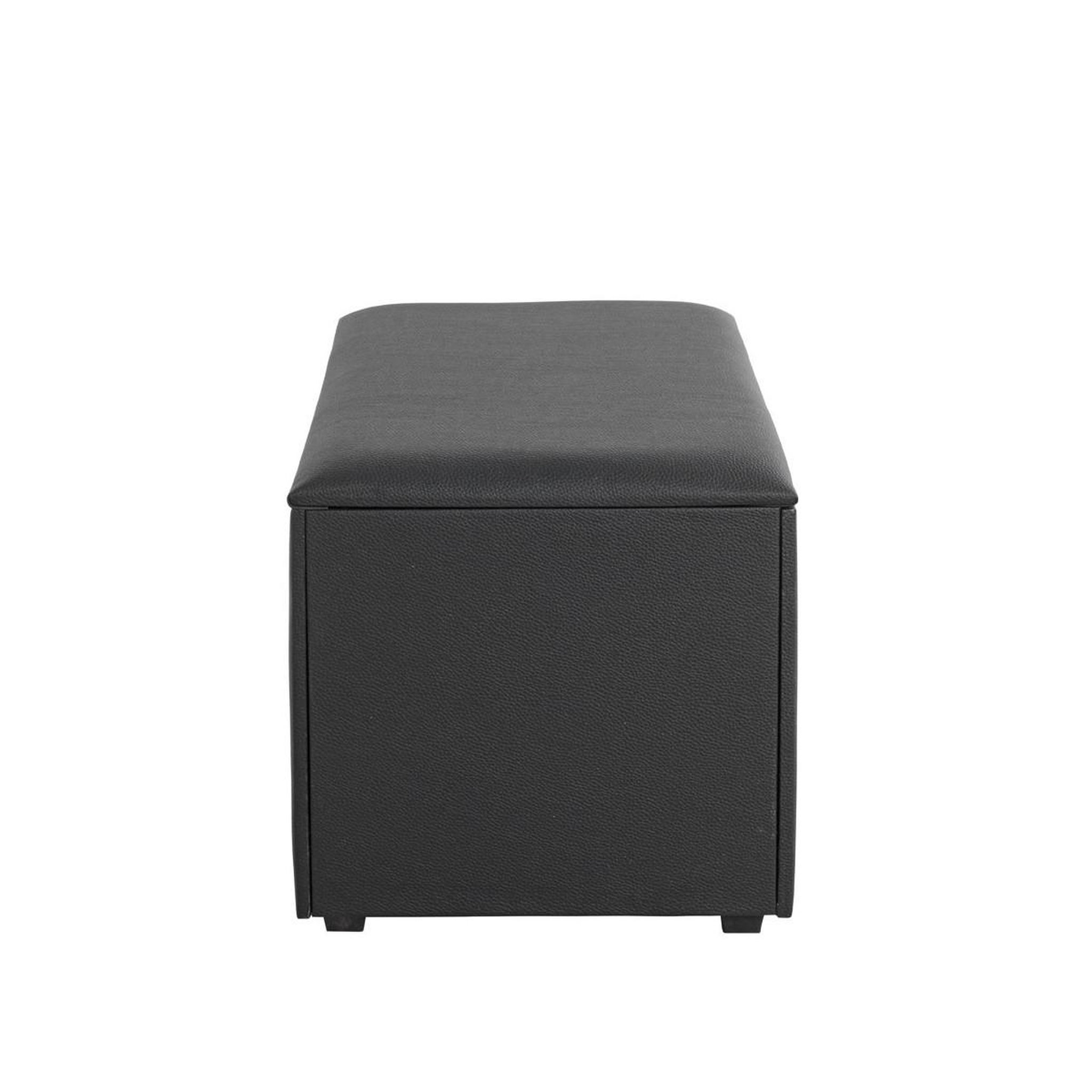 Voir la diapositive 3 : Paris Prix Coffre de Rangement Design  Soldi  65cm Noir