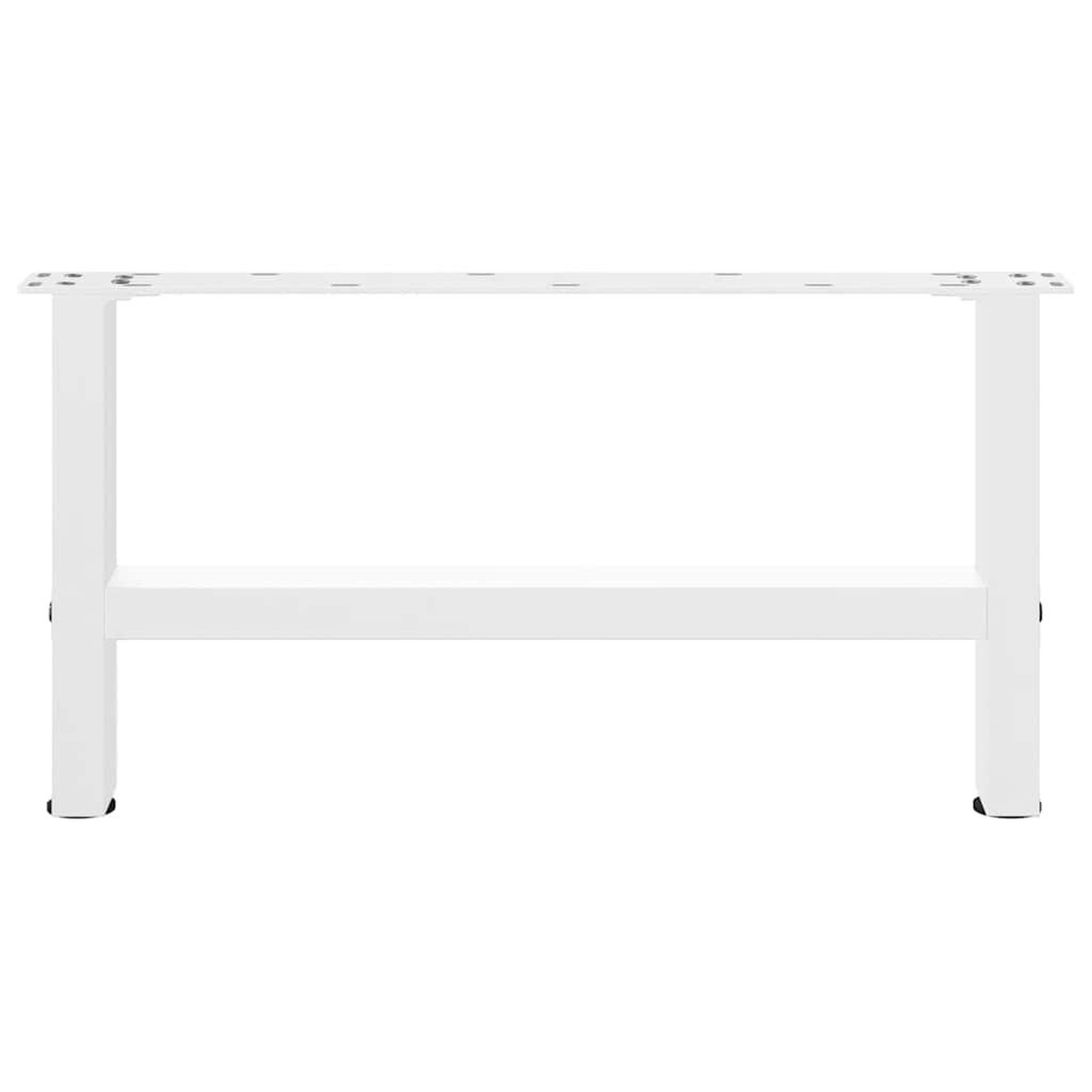 Voir la diapositive 5 : VIDAXL Pieds de table basse blanc 2 pcs 60x(30-31) cm acier