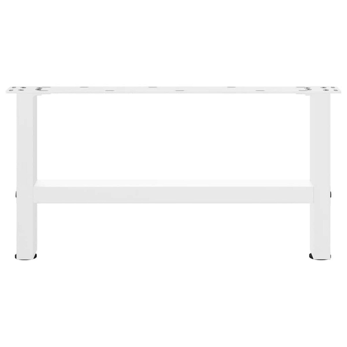 VIDAXL Pieds de table basse blanc 2 pcs 60x(30-31) cm acier