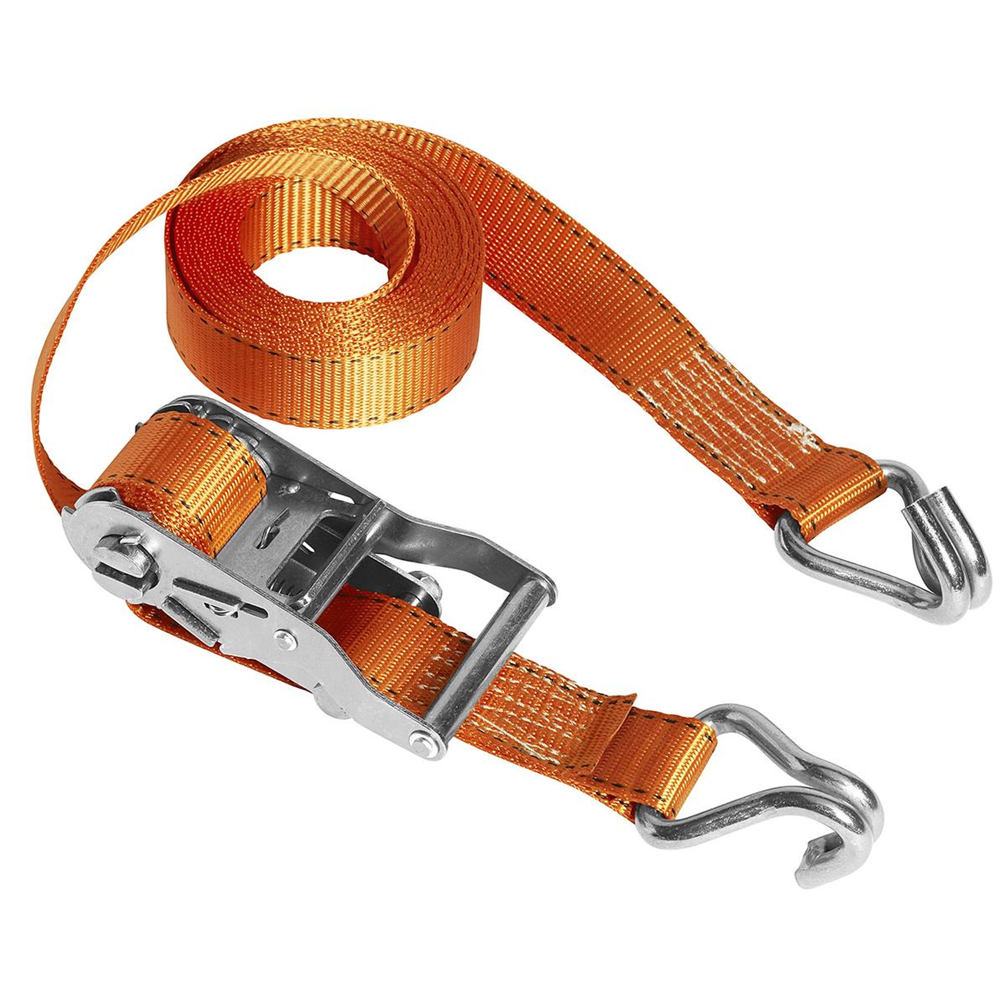 Master lock 3211eurdat sangle d'arrimage avec crochets et cliquet, orange, 4,5m x 35mm sangle
