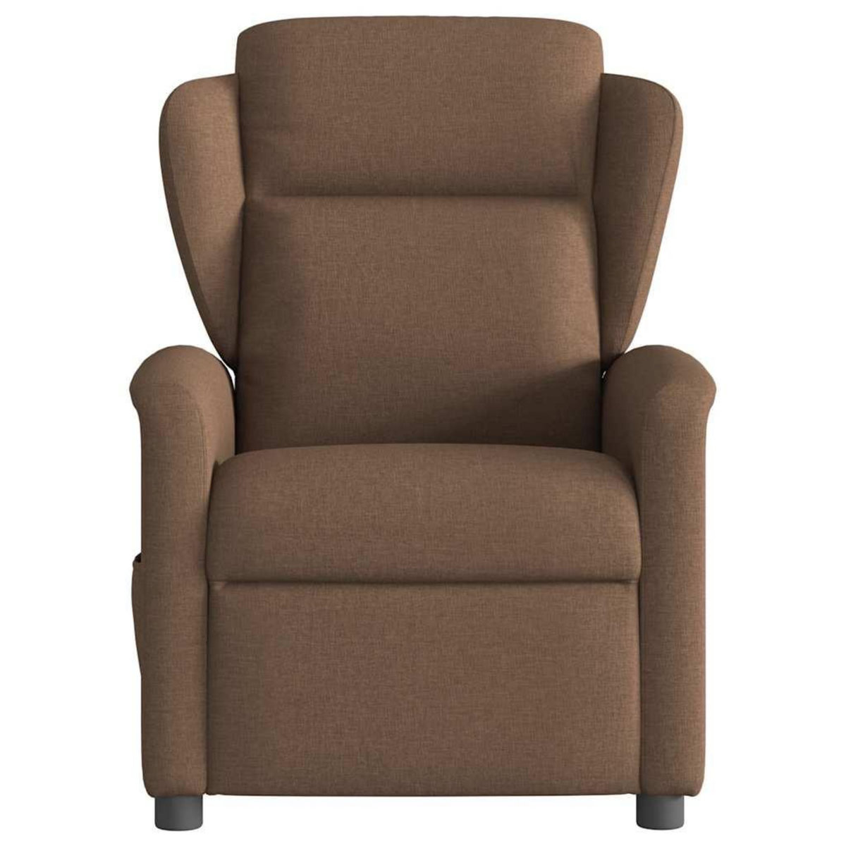 VIDAXL Fauteuil inclinable de massage electrique marron tissu