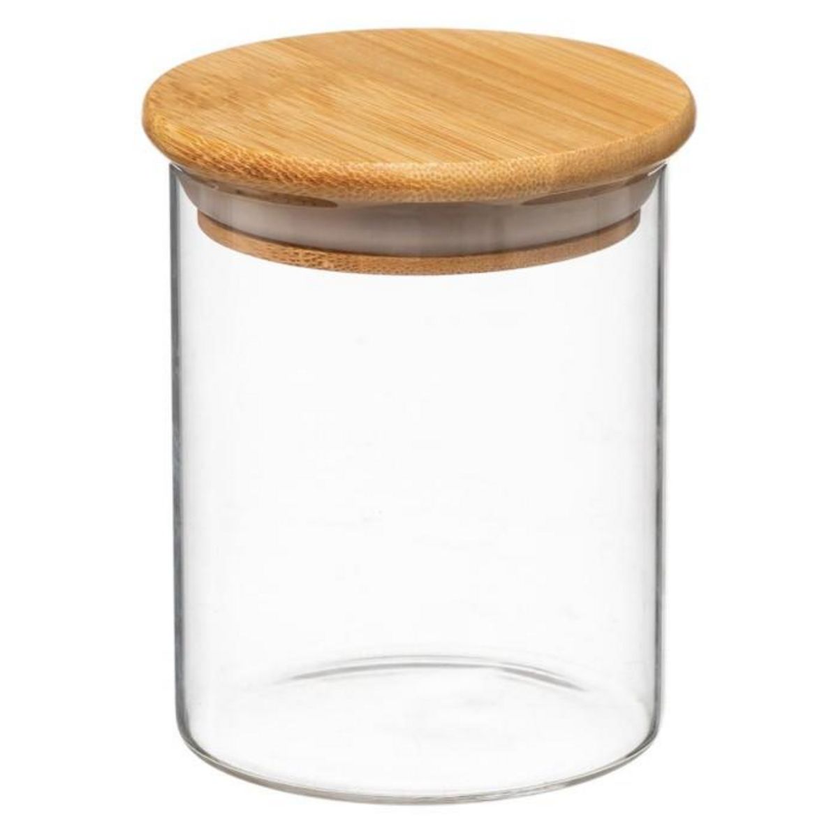 FIVE Lot de 3 Bocaux en Verre  Bambou  0,47L Naturel