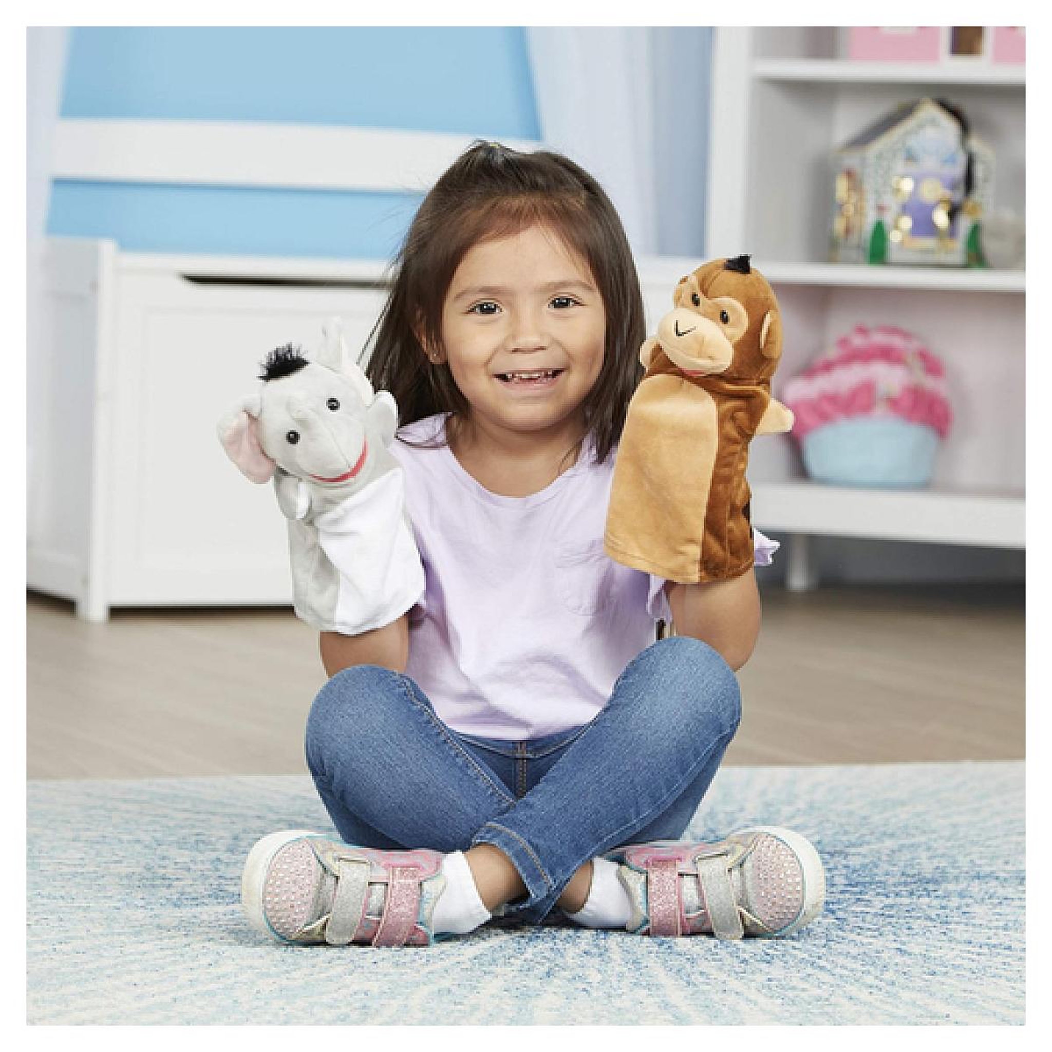 Voir la diapositive 2 : SpinMaster Coffret 6 Marionnettes Safari Melissa  and  Doug