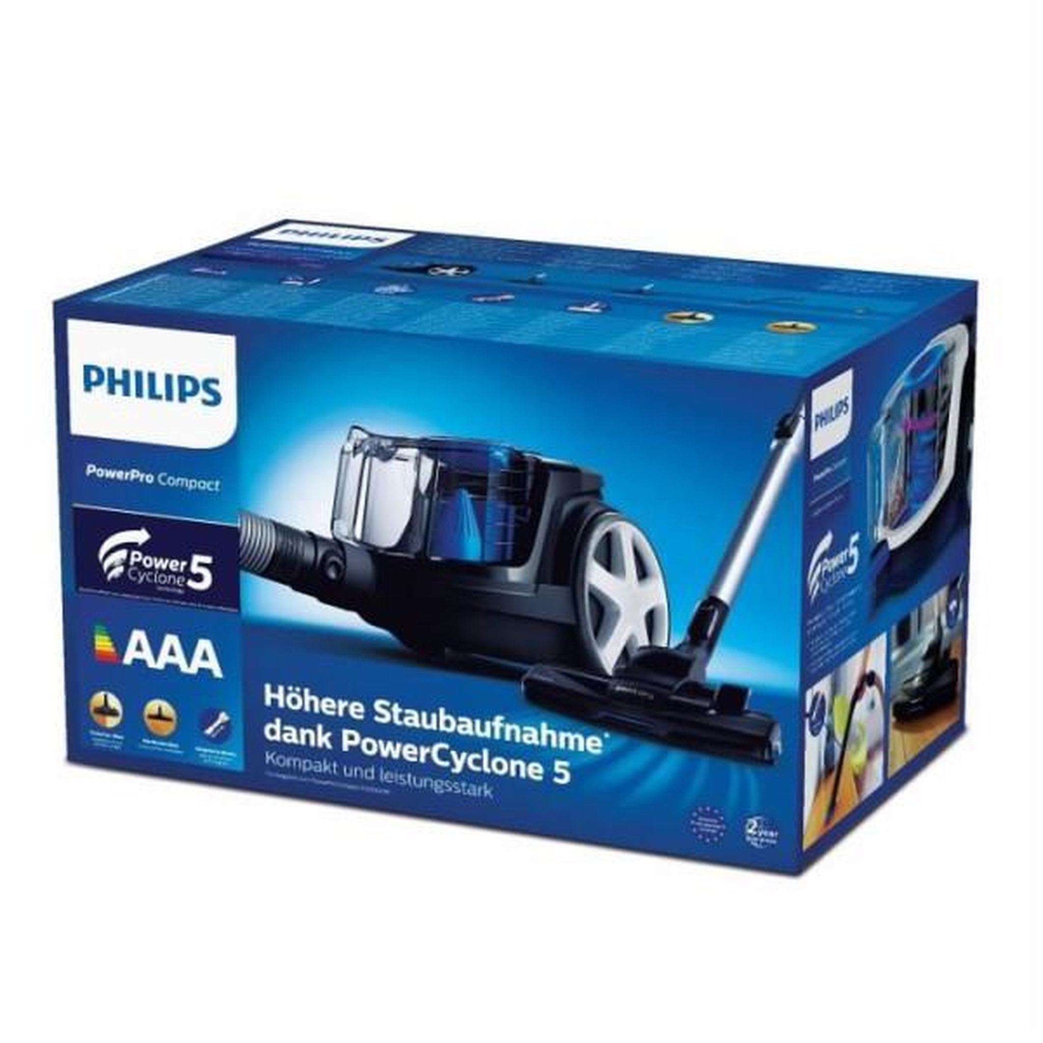Voir la diapositive 6 : Philips Aspirateur sans sac 76db noir intense - FC9331-09