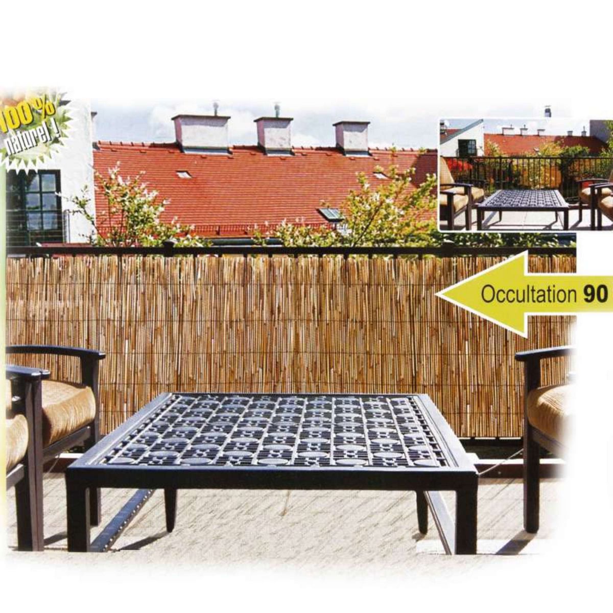 Windhager Canisse roseau naturel 1x5m