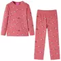 VIDAXL Pyjamas enfants manches longues rose ancien 116