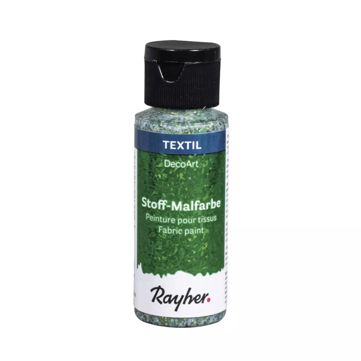 Rayher Peinture pour tissus Extrême Paillettes, vert orient, flacon 59ml