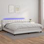 Voir la diapositive 1 : VIDAXL Sommier a lattes de lit avec matelas et LED Blanc 200x200 cm