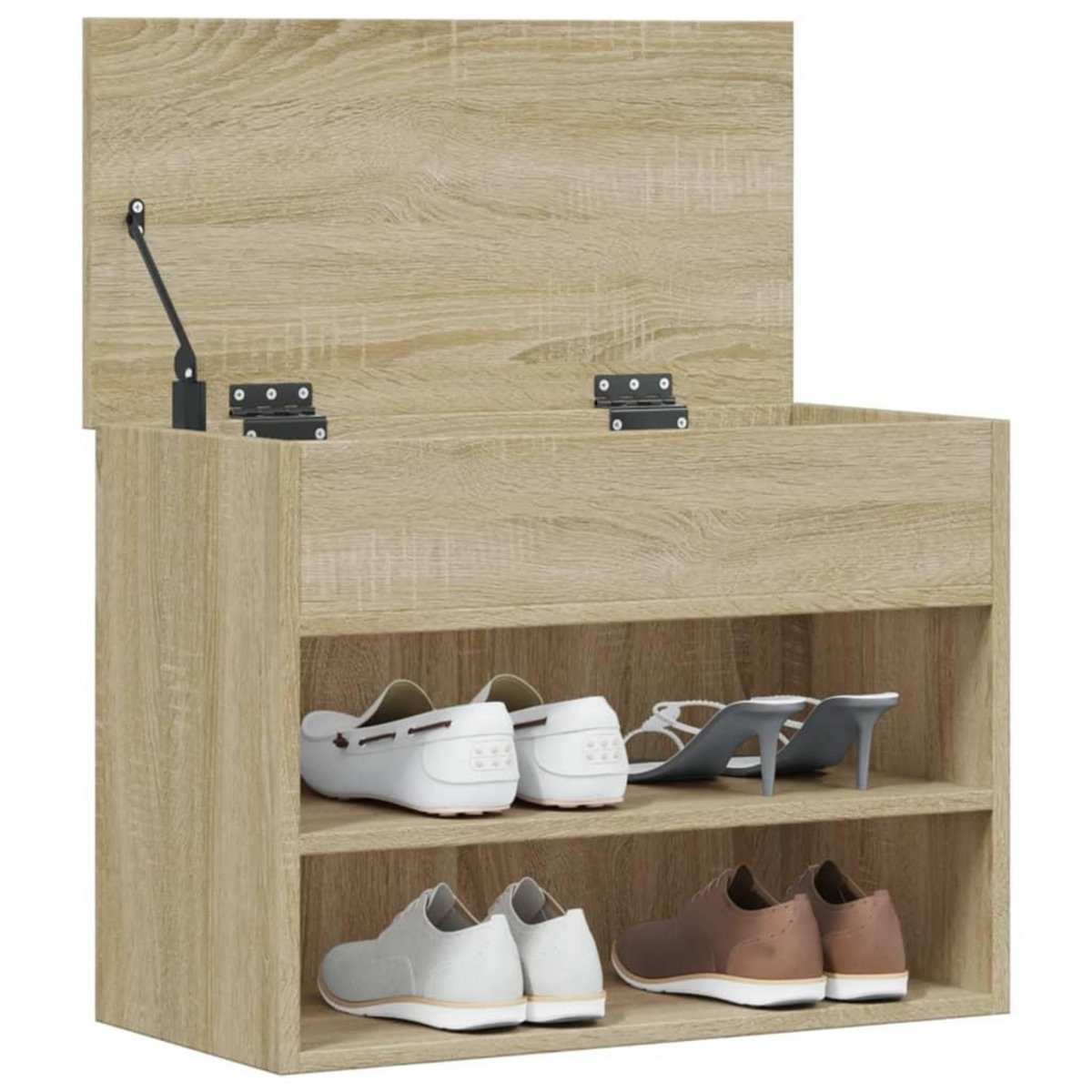 VIDAXL Banc a chaussures Chene sonoma 60x30x45 cm Bois d'ingenierie