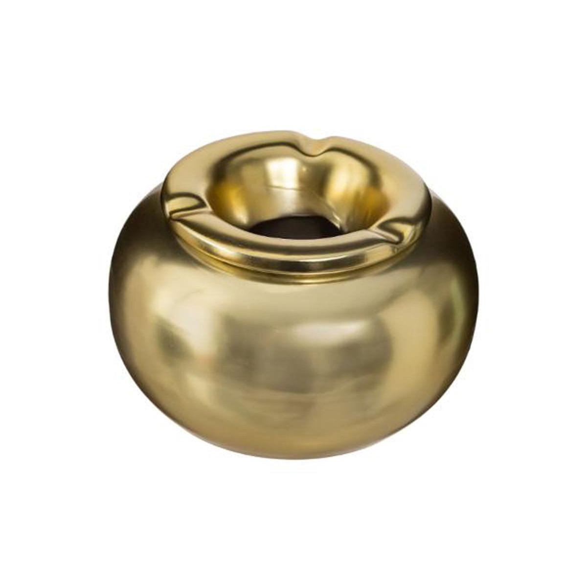 ATMOSPHERA Cendrier en Céramique Rond  Gold Smoke  8cm Or