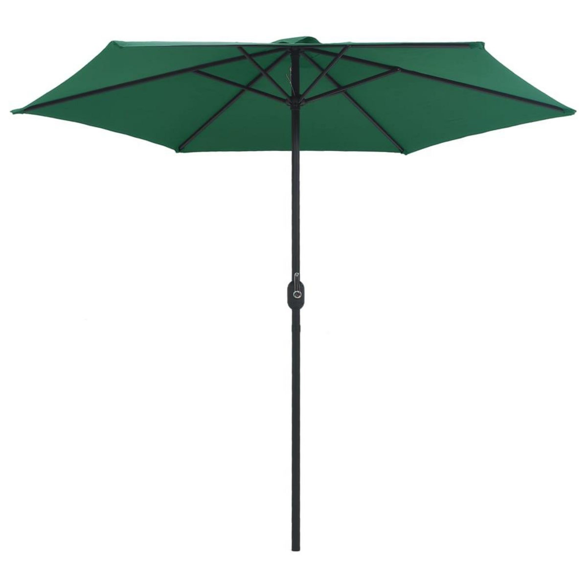 VIDAXL Parasol de jardin et mat en aluminium 270x246 cm Vert