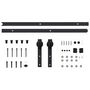 Voir la diapositive 5 : VIDAXL Kit de quincaillerie de porte coulissante SKIEN 183 cm noir