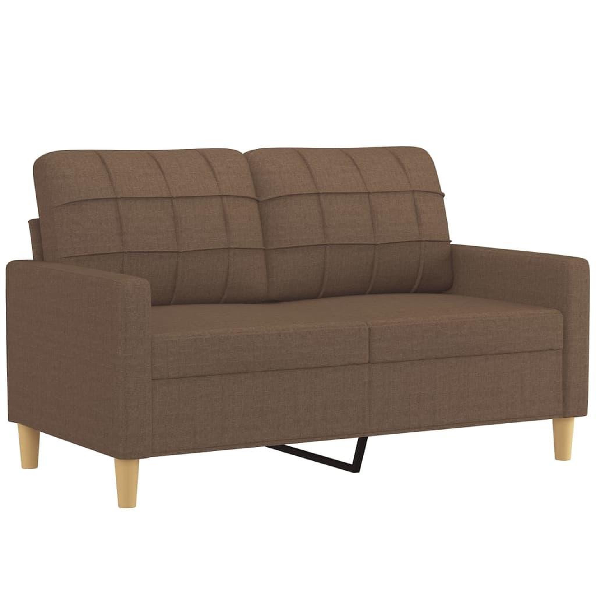 Voir la diapositive 3 : VIDAXL Ensemble de canapes 3 pcs avec coussins marron tissu