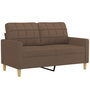 Voir la diapositive 3 : VIDAXL Ensemble de canapes 3 pcs avec coussins marron tissu