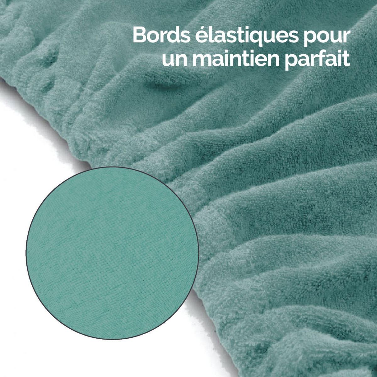 VIVEZEN Kit complet de housses pour table de massage - Éponge - Bleu pastel