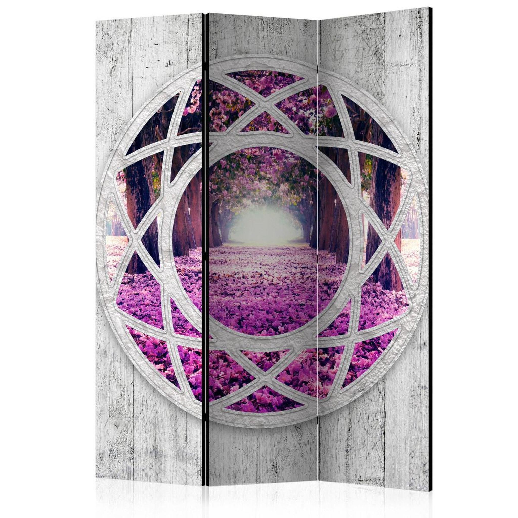 Paris Prix Paravent 3 volets  fuchsia landscape  135x172cm