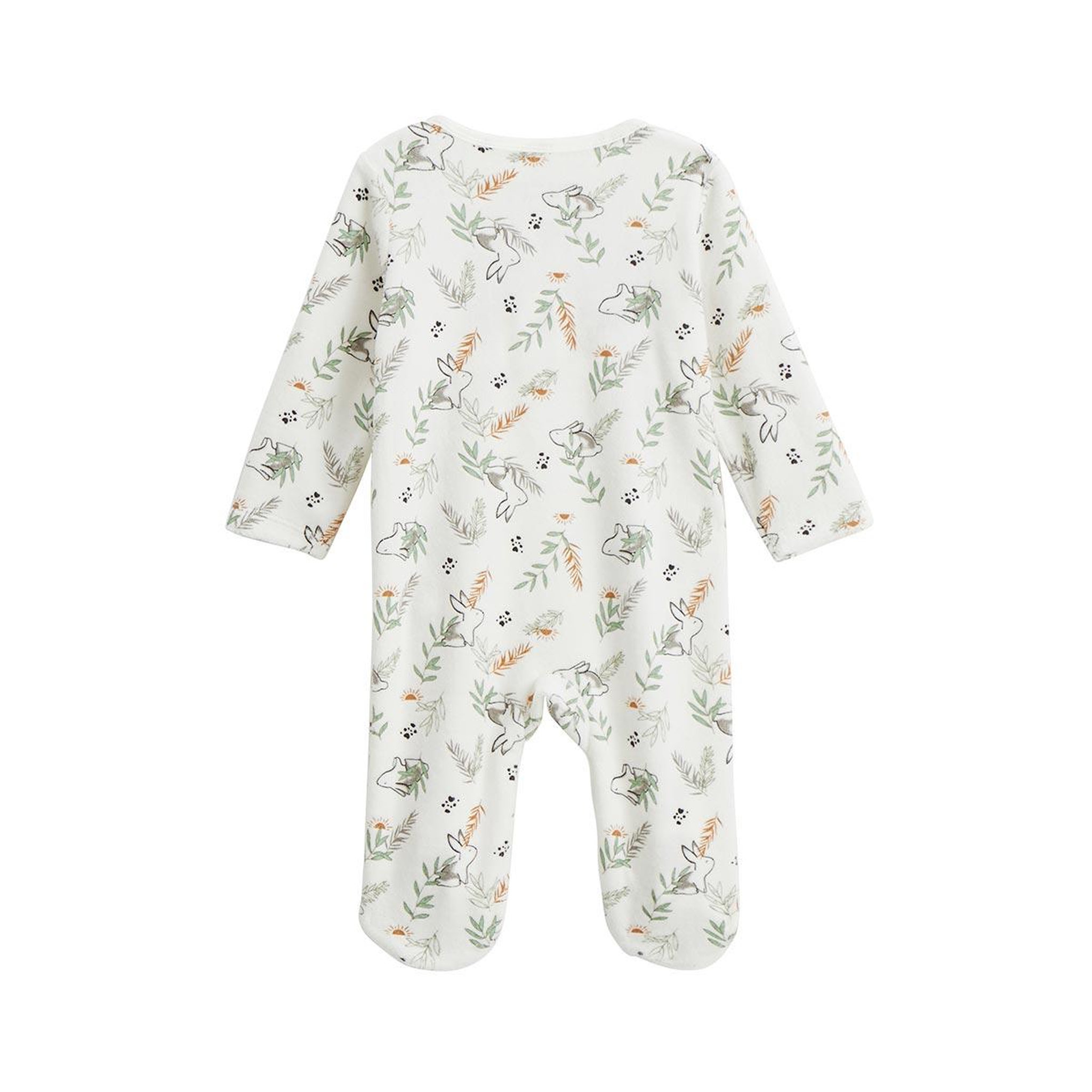 Voir la diapositive 2 : Petit BÃ©guin Pyjama bébé en velours ouverture pont frimousse