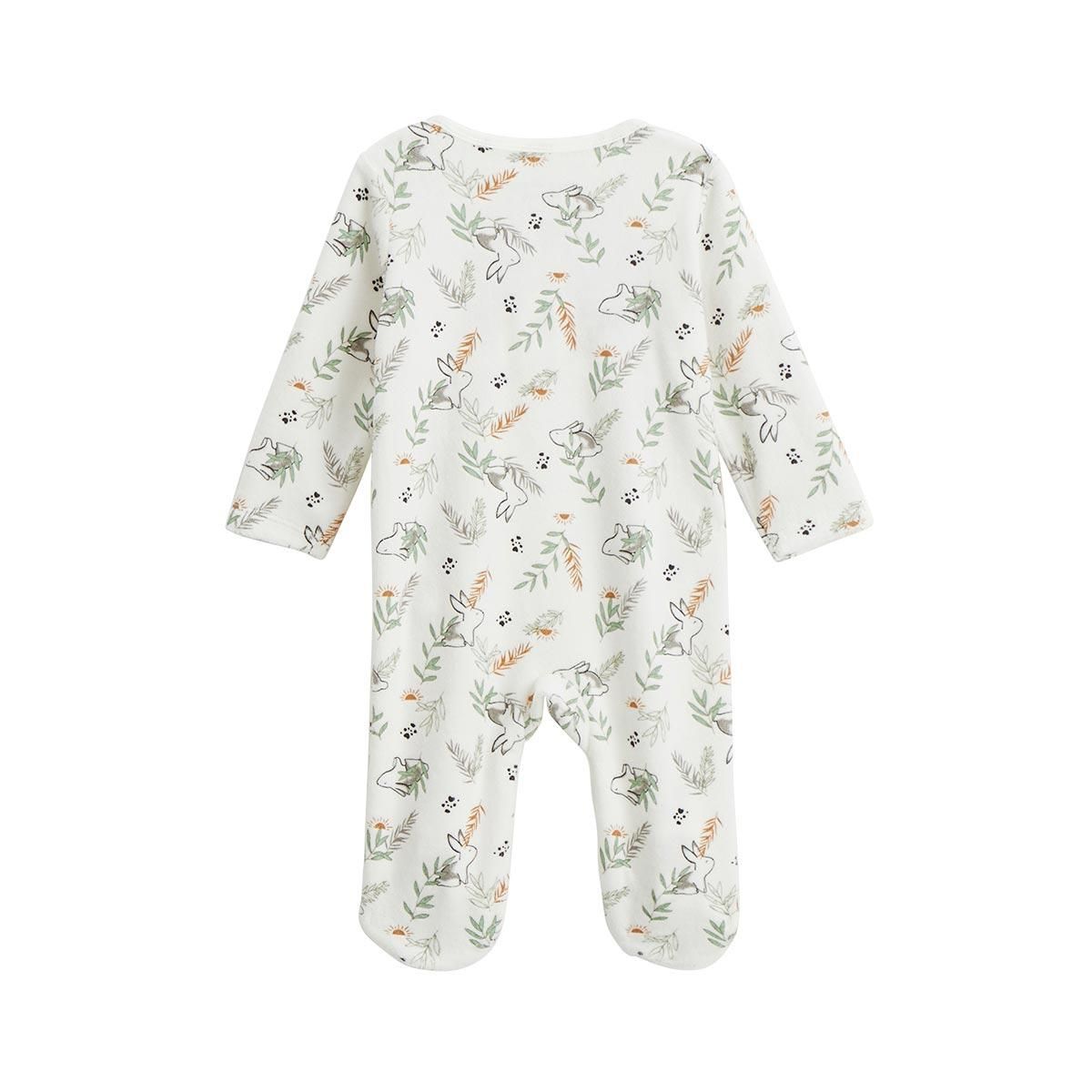 Petit Béguin Pyjama bébé en velours ouverture pont Frimousse