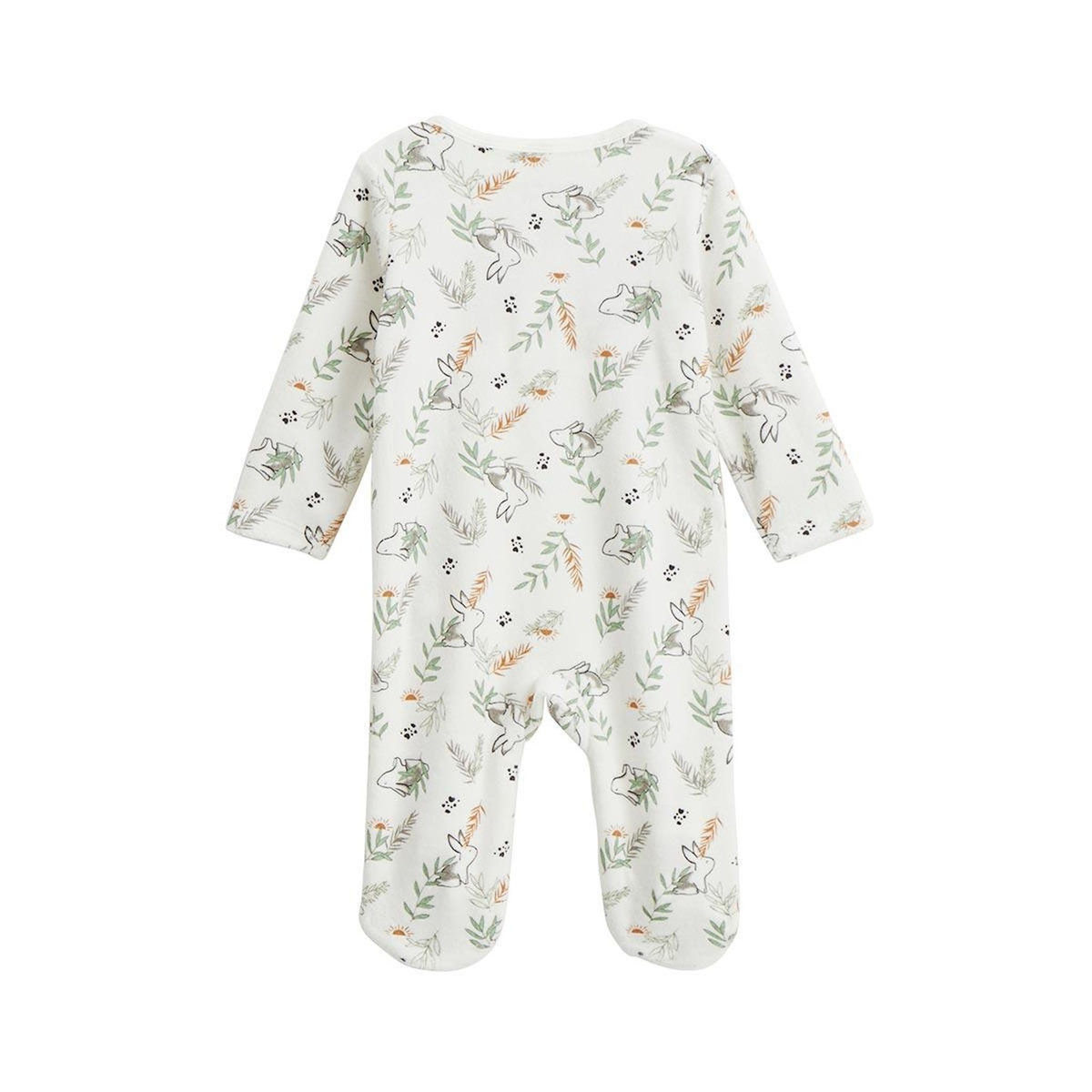 Petit Béguin Pyjama bébé en velours ouverture pont Frimousse