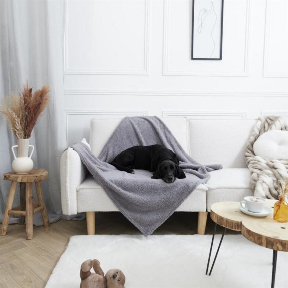 Paris Prix Couverture pour Animaux  Manta  100x120cm Gris